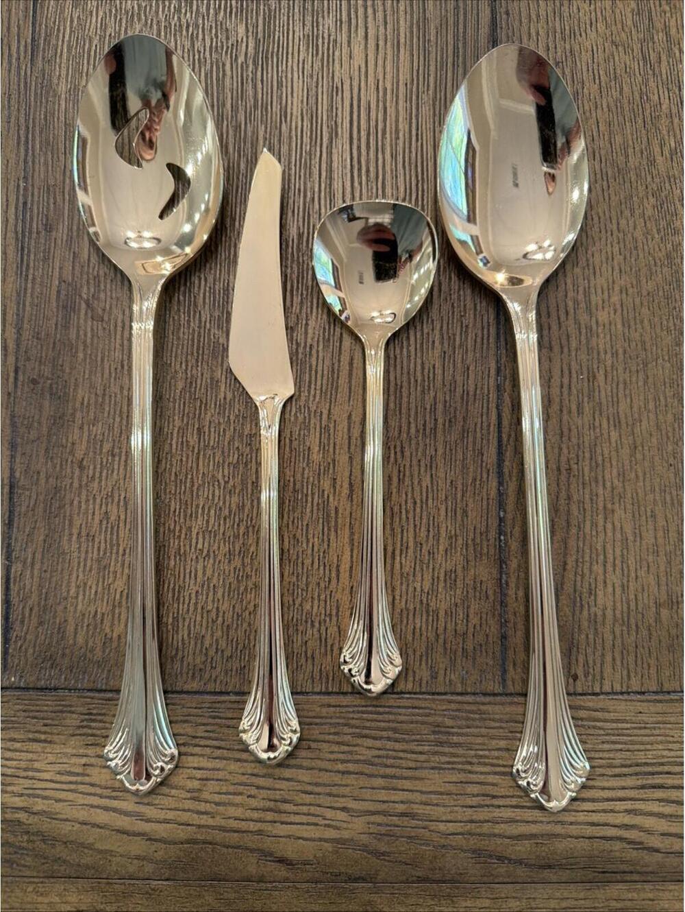 Towle Supreme Cutlery Boston Chippendale Gold Serving Pieces – 4 Pc – Stainless